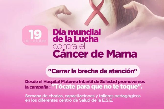 “Tócate para que no te toque” campaña del Materno Infantil en el mes de la lucha contra el cáncer de mama