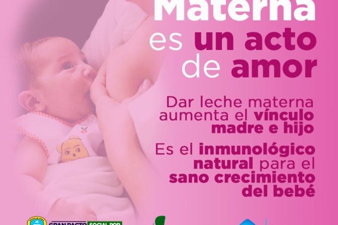 Con  el mensaje “La Lactancia Materna es un acto de amor”, Hospital Materno  Infantil estimula a la población para darla a sus hijos