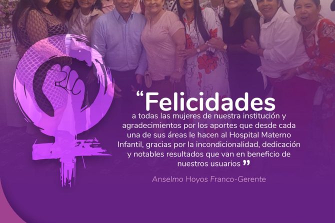 El gerente del Hospital Materno Infantil de Soledad, Anselmo Hoyos Franco felicita a todas las mujeres de la institución en el Día Internacional