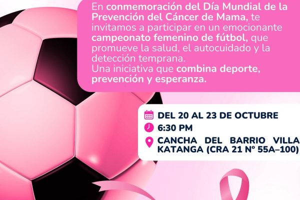 Las mujeres en Soledad se colocan los guayos para hacerle goles al Cáncer de Mama