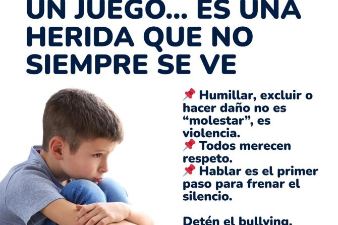 El bullying no es un juego, es una herida que muchas veces no se ve… pero se siente todos los días.