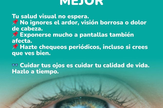 Tu salud visual no puede esperar