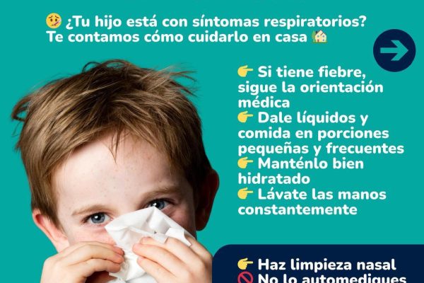 ¿Cómo cuidar en casa a un niño con síntomas respiratorios?