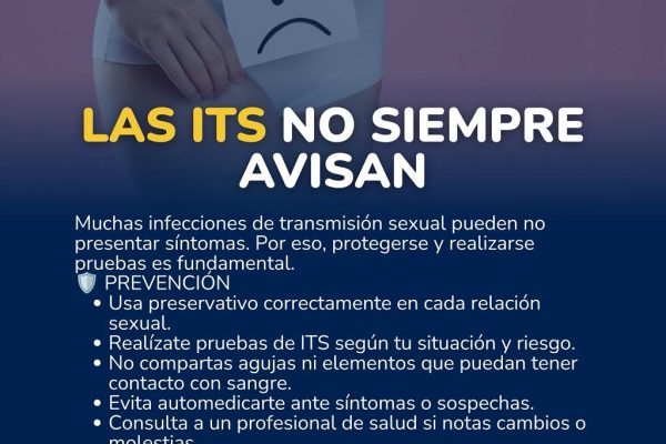 Las ITS no siempre muestran síntomas