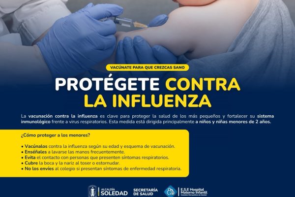 ¡Vacúnate para que crezcas sano! Protégete contra la influenza💉👶🛡️✨